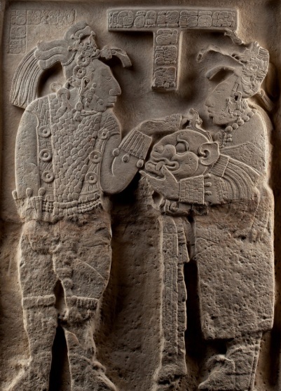 Lady Xook with husband, ca. 723 CE (Yaxchilán Maya) Lintel 26, Structure 23,  Museo Nacional de Antropología, Mexico City